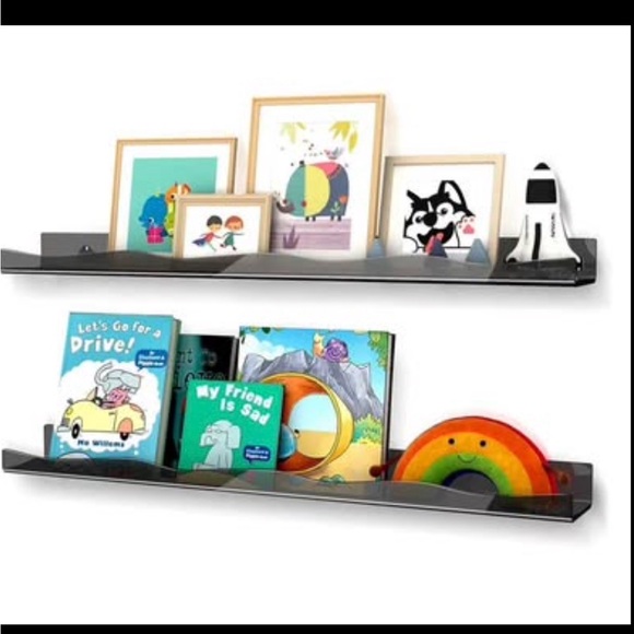 Other - New Set of 2 Black Acrylic Shelves